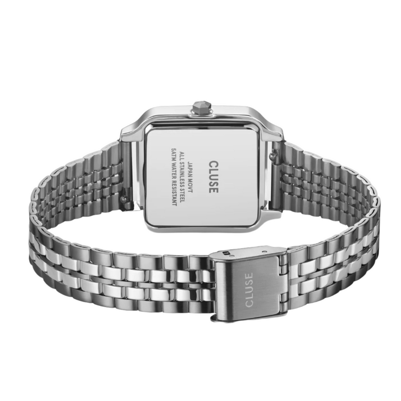 CLUSE Gracieuse Silver Link and Eleve Silver Tennis Bracelet Set CC11902
