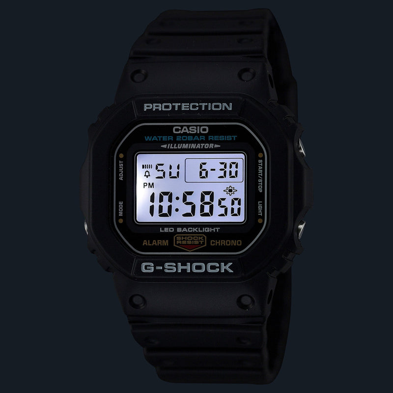 G-Shock 5600 Series Black Resin Band Watch DW5600UE-1D