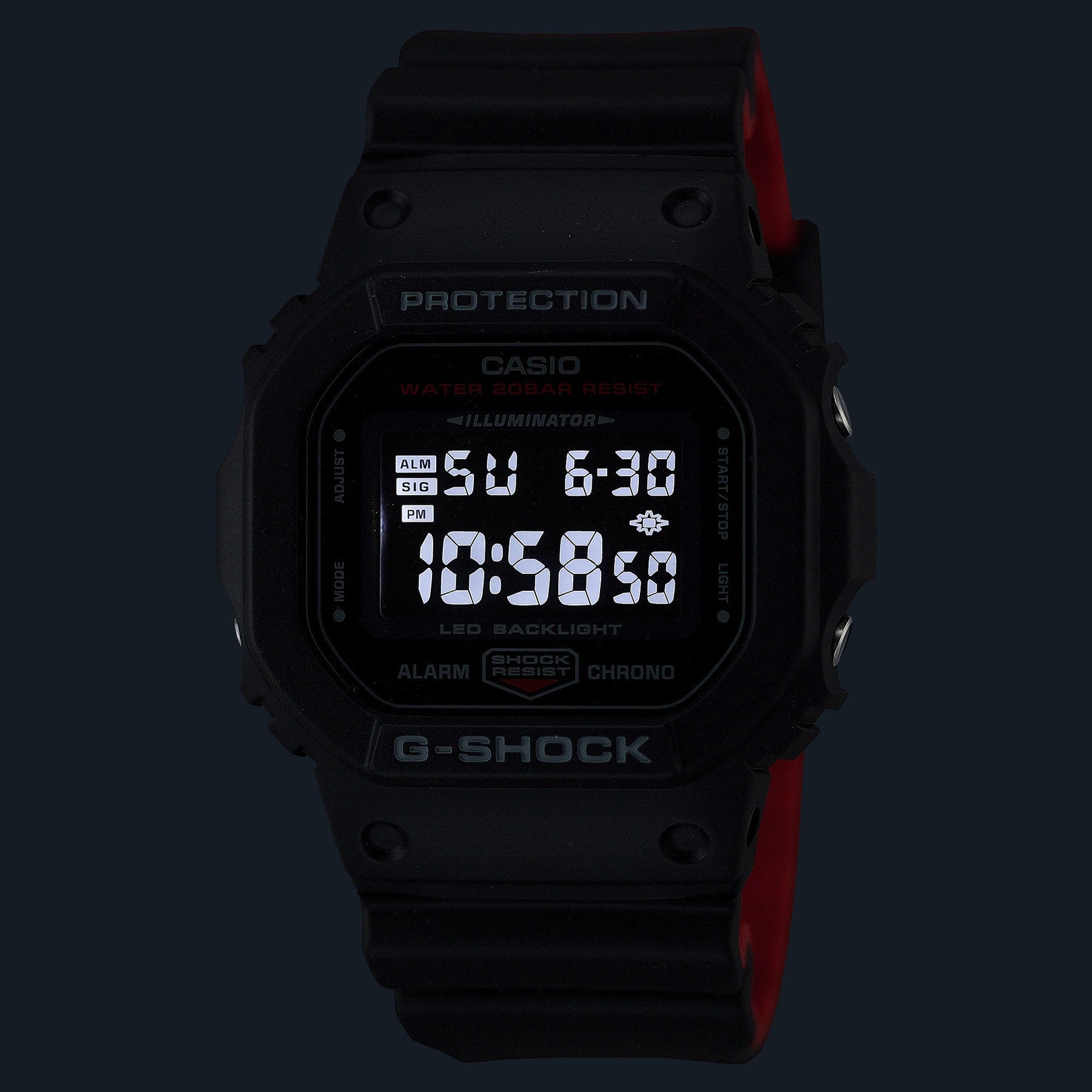 G-Shock Digital Black Resin Band Black Dial Watch DW5600UHR-1D