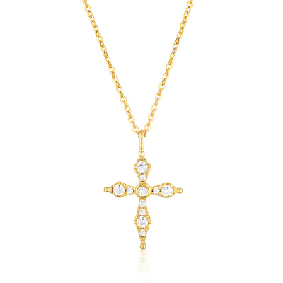 Georgini Bless Mini Cross Gold