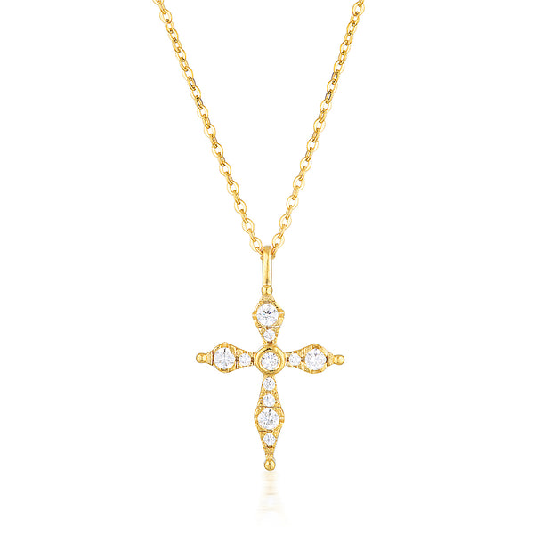 Georgini Bless Mini Cross Gold