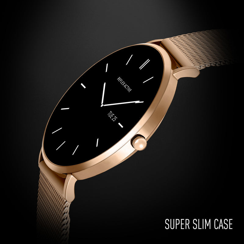 Reflex Active SERIES 42 AMOLED Ultra Slim RG Mesh + Pink Silicone Strap Smart Watch RA42-2210