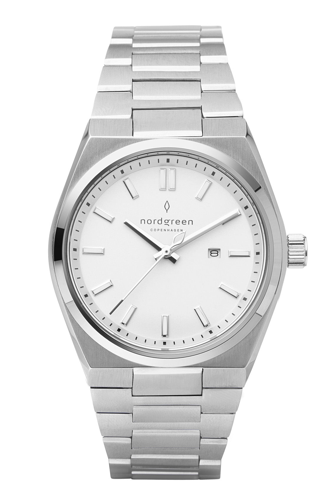 Nordgreen Succession 35mm White Dial Stainless Steel Strap Watch
