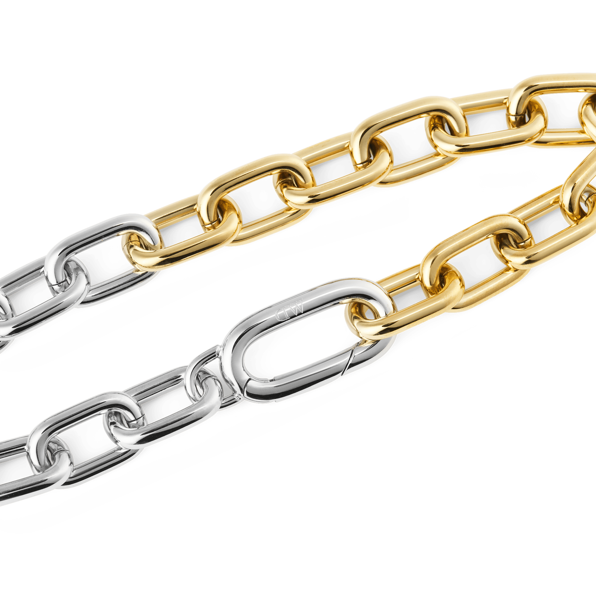 Daniel Wellington Contrast Link Bracelet Two Tone Gold