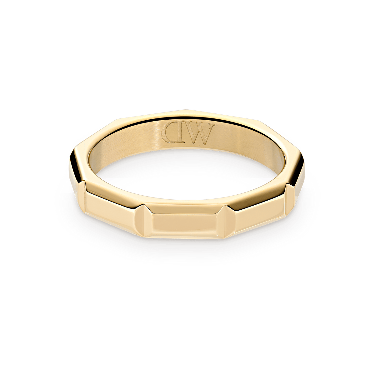 Daniel Wellington Bric Ring Icon Gold in recycled stainless steel