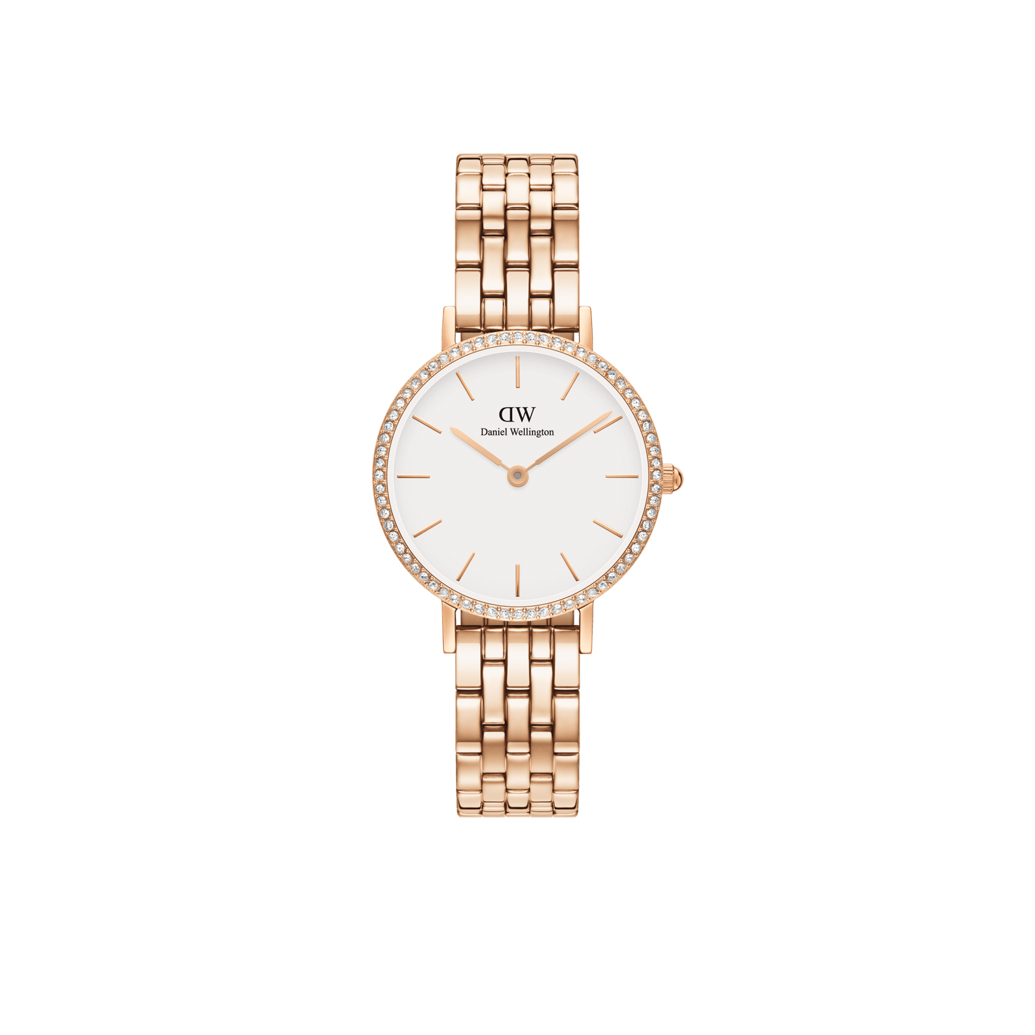 Daniel Wellington Petite 28mm Bezel 5-Link White Watch DW00100666