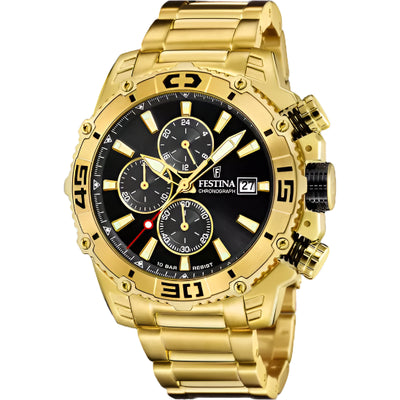 Festina Black Dial Stainless Steel Strap Watch f20492/4