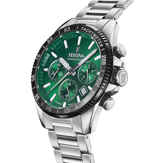 Festina Green Dial Stainless Steel Strap Men's Watch F20560/4