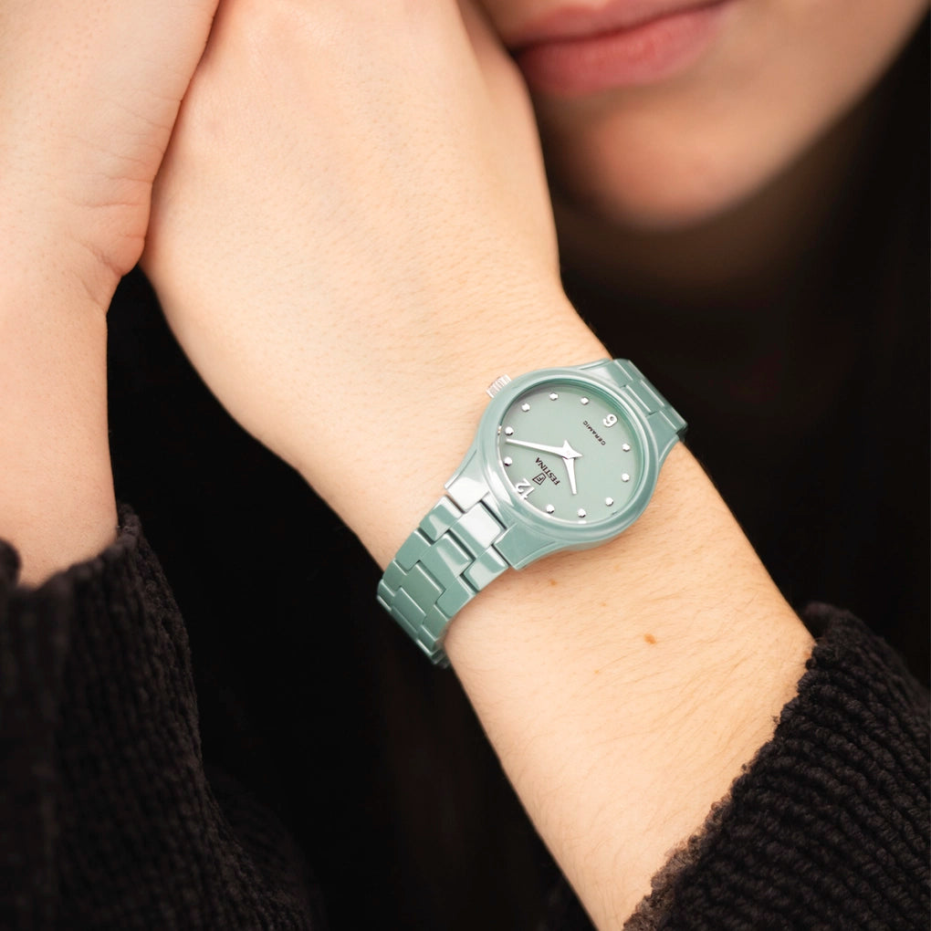 Festina Green Dial Green Ceramic Women's Watch F20751/3