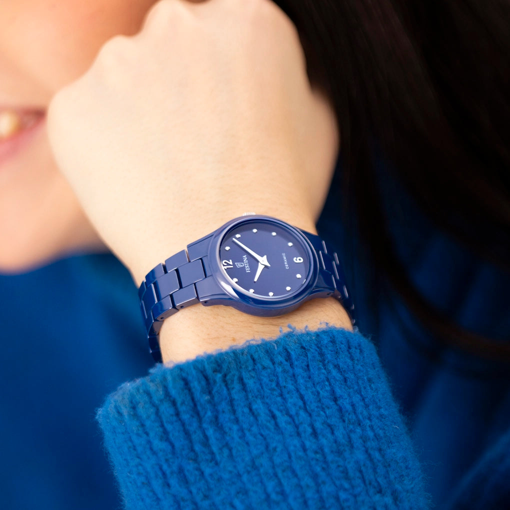 Festina Blue Dial Blue Ceramic Women's Watch F20751/5