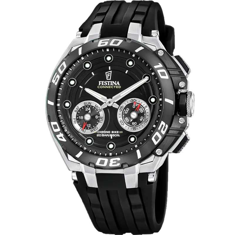 Festina Black Dial Black Rubber Strap Men's Watch F20763/3