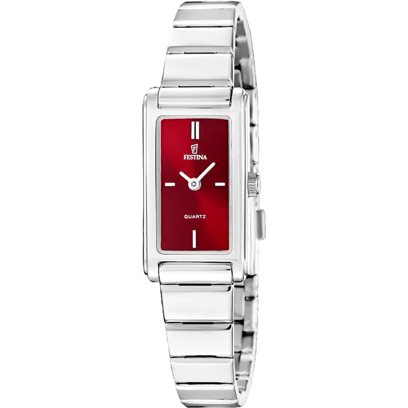 Festina Red Dial Stainless Steel Women's Watch F20767/4
