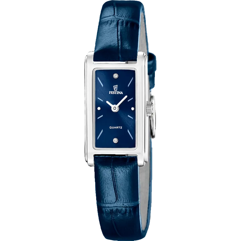 Festina Blue Dial Leather Strap Women's Watch F20769/4