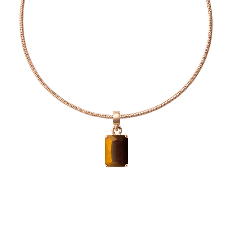 Daniel Wellington Tiger eye Octagon Rose Gold Charm DW00401468