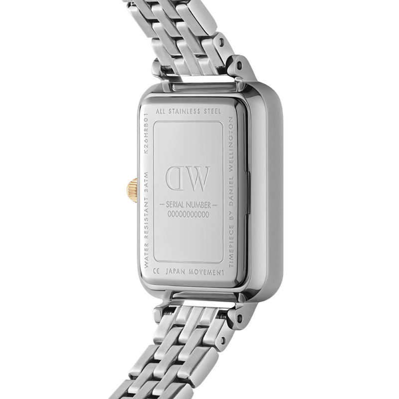 Daniel Wellington Quadro 20X26mm Bezel 5-Link White Dial Watch DW00100671