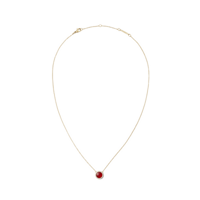 Daniel Wellington Audrey Red Agathe Gold Necklace DW00401440