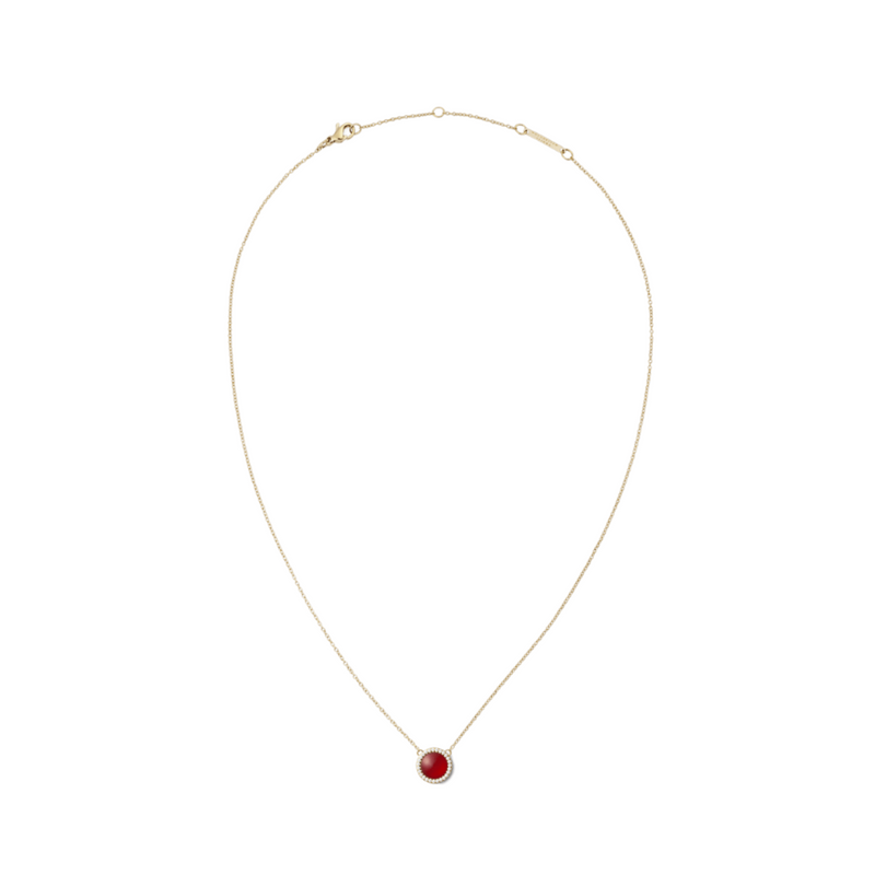 Daniel Wellington Audrey Red Agathe Gold Necklace DW00401440