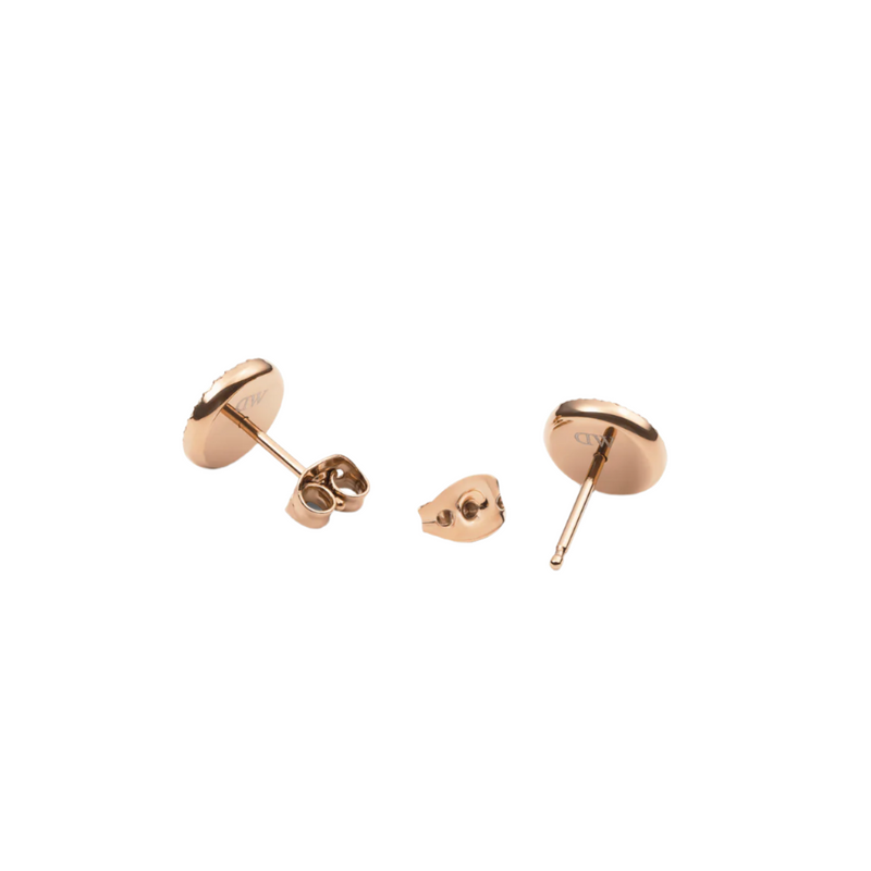 Daniel Wellington Audrey Black Agathe Rose Gold Earrings DW00401414