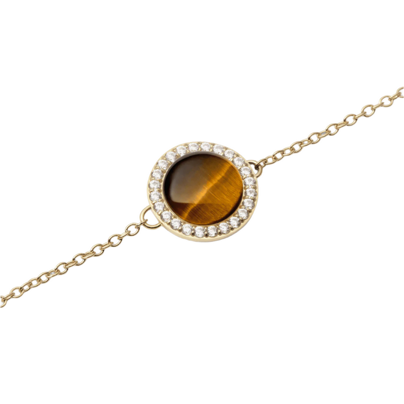 Daniel Wellington Audrey Tiger Eye Gold Bracelet DW00401427