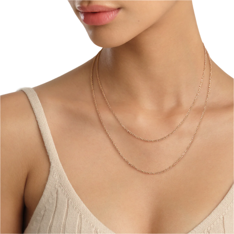 Daniel Wellington Twisted Chain Necklace 40-44cm Rose Gold DW00400562