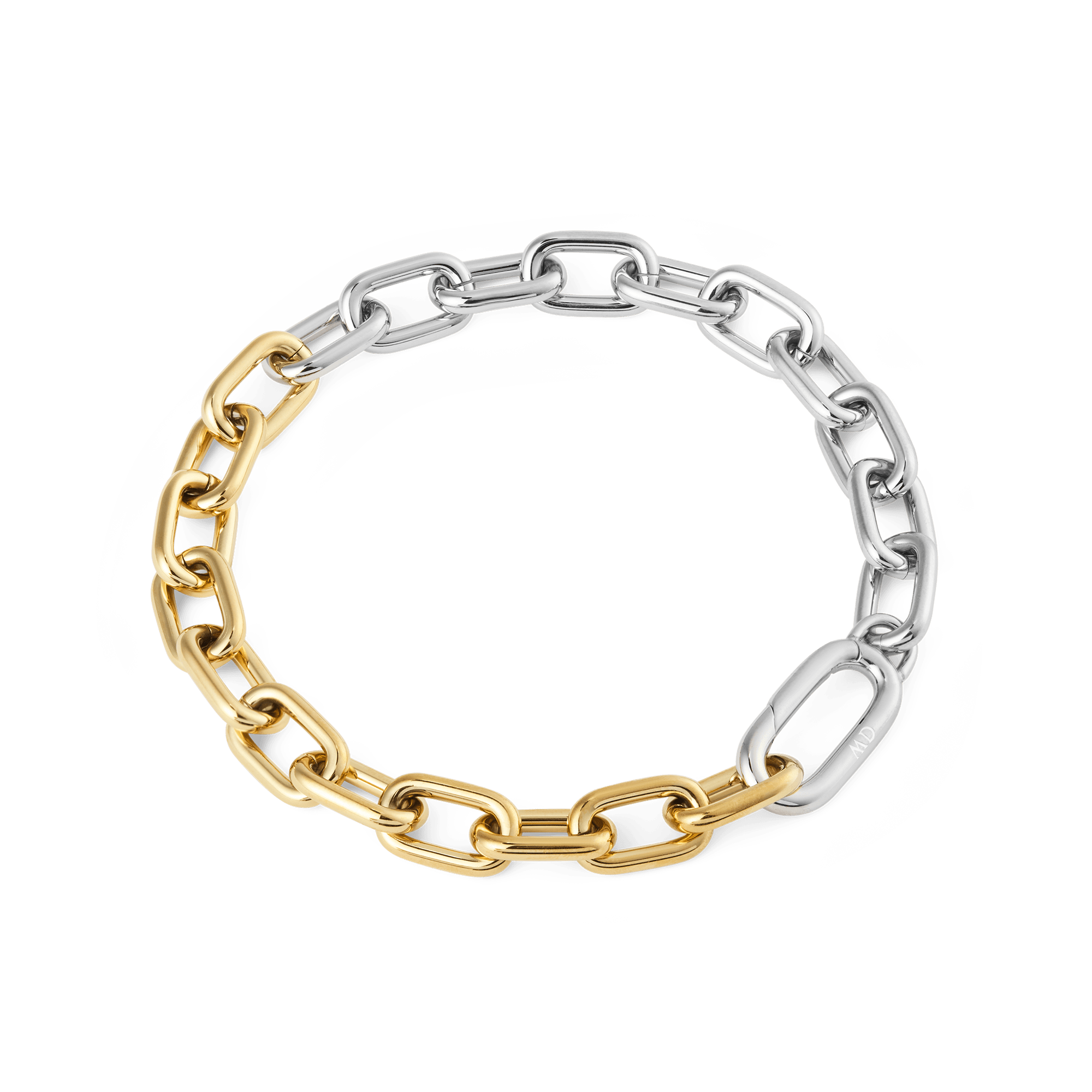 Daniel Wellington Contrast Link Bracelet Two Tone Gold