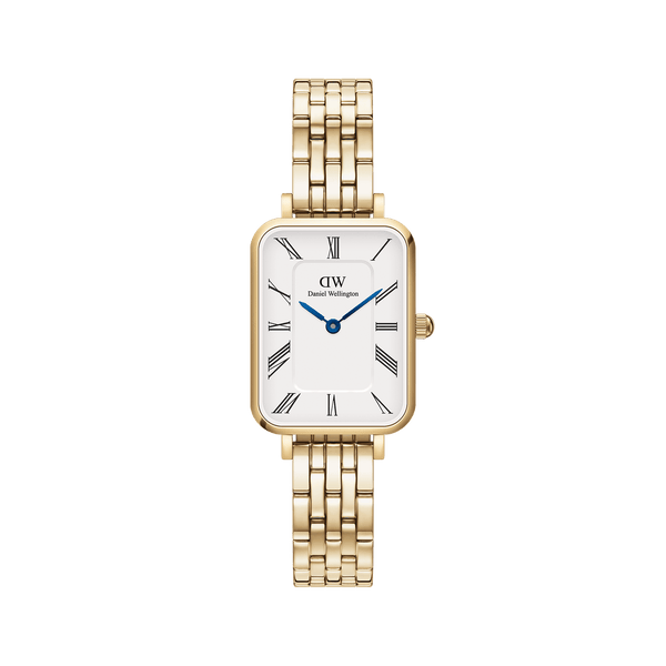 Daniel Wellington Quadro Roman Numerals 5-Link Gold Watch DW00100688