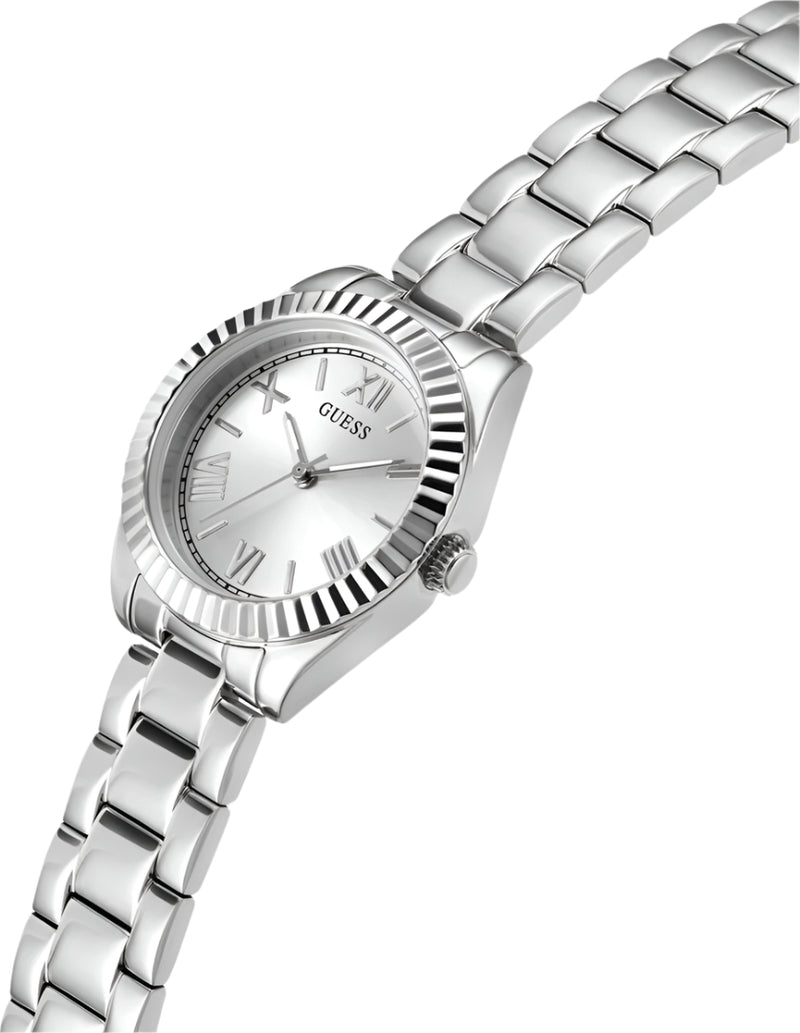 Guess Mini Luna Silver Dial Stainless Steel Watch GW0687L1