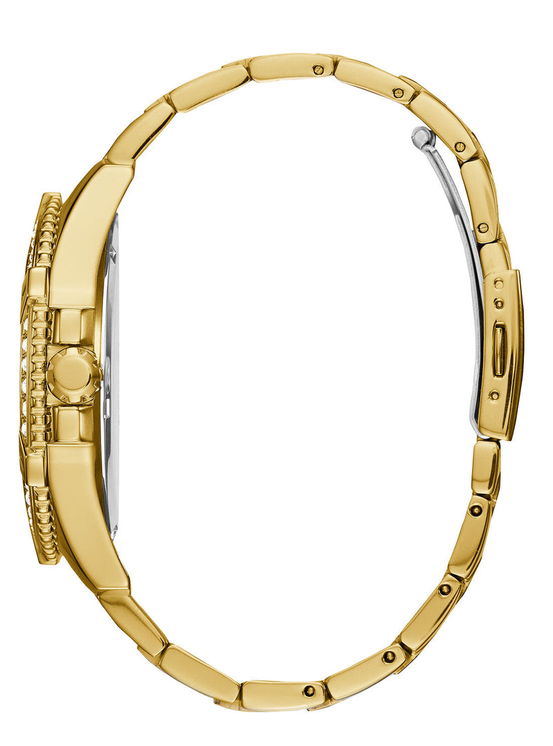 Guess Frontier Gold Dial Gold Tone Multi-function Watch W0799G2