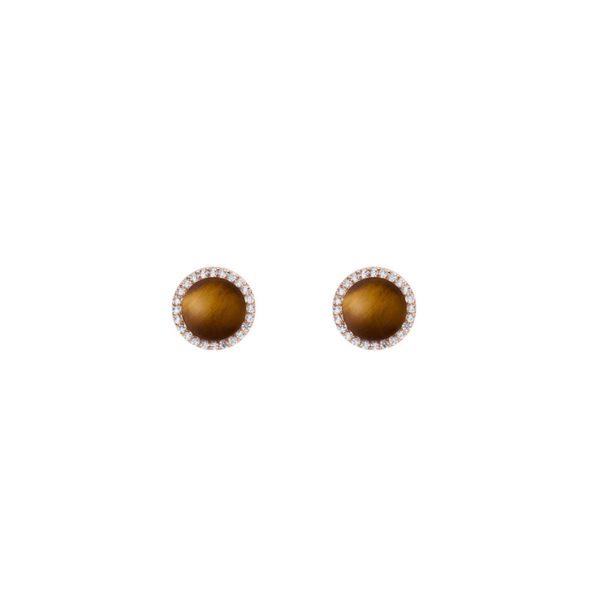 Daniel Wellington Audrey Earrings Tiger Eye Rose Gold DW00401415