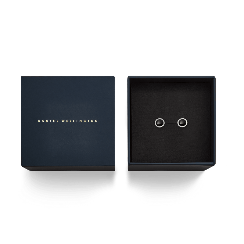 Daniel Wellington Audrey Earrings Black Agathe Silver DW00401420