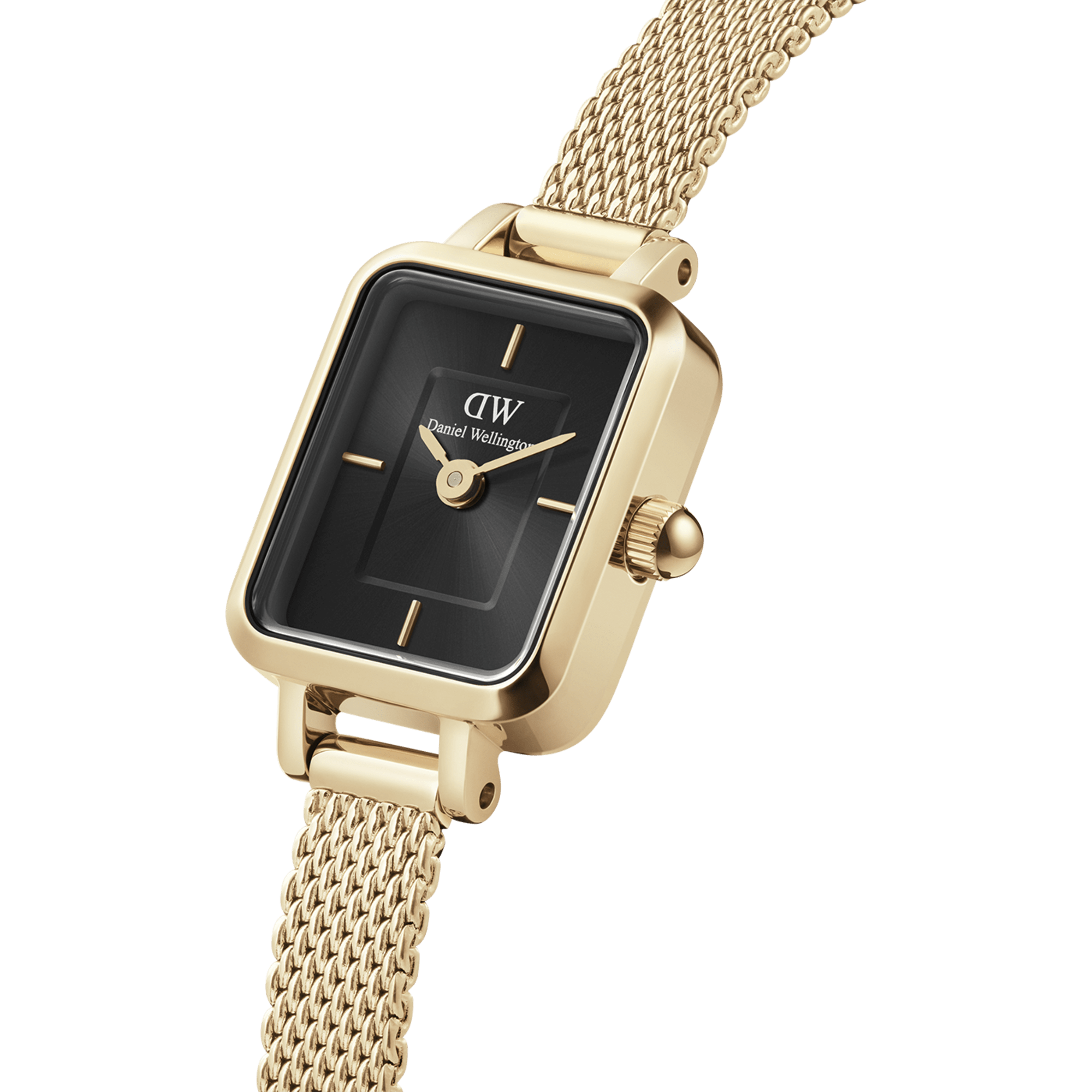 Daniel Wellington Quadro Mini 15x18mm Evergold G Black DW00100652