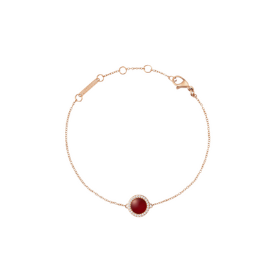Daniel Wellington Audrey Red Agathe Rose Gold Bracelet DW00401428