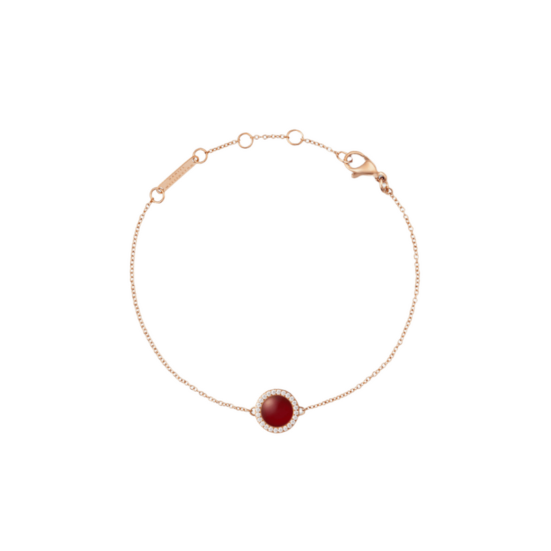 Daniel Wellington Audrey Red Agathe Rose Gold Bracelet DW00401428
