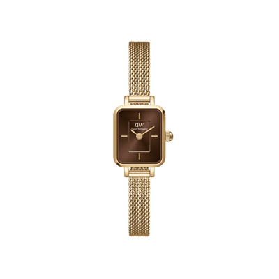 Daniel Wellington Quadro Mini 15x18mm Evergold Gold Amber
