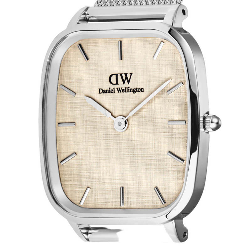 Daniel Wellington Marlon Sterling Vintage Linen Pattern Dial Watch DW00100814