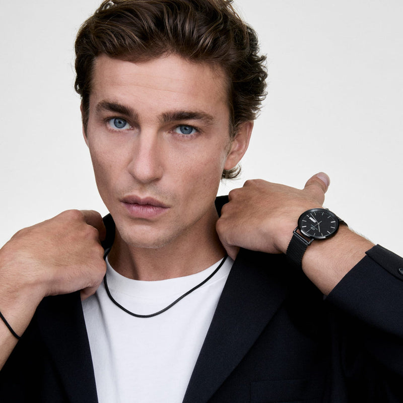 Daniel Wellington Tide Mesh Black Necklace DW00401100
