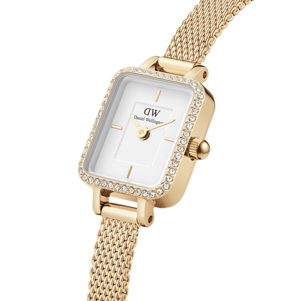 Daniel Wellington Quadro Mini Lumine Bezel Gold Watch DW00100730