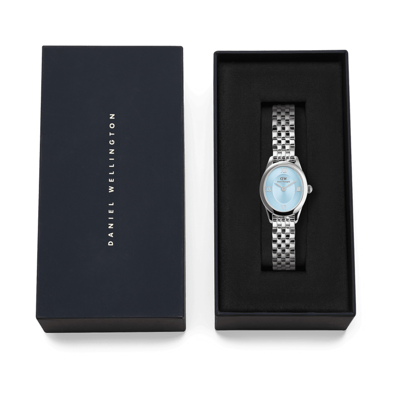 Daniel Wellington Ophelia Mini Beans Link Ice Blue Dial Watch DW00100809