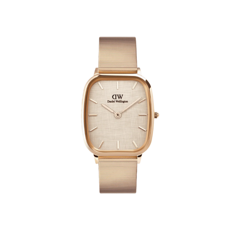 Daniel Wellington Marlon Melrose Wire Vintage Linen Pattern Dial Watch DW00100815