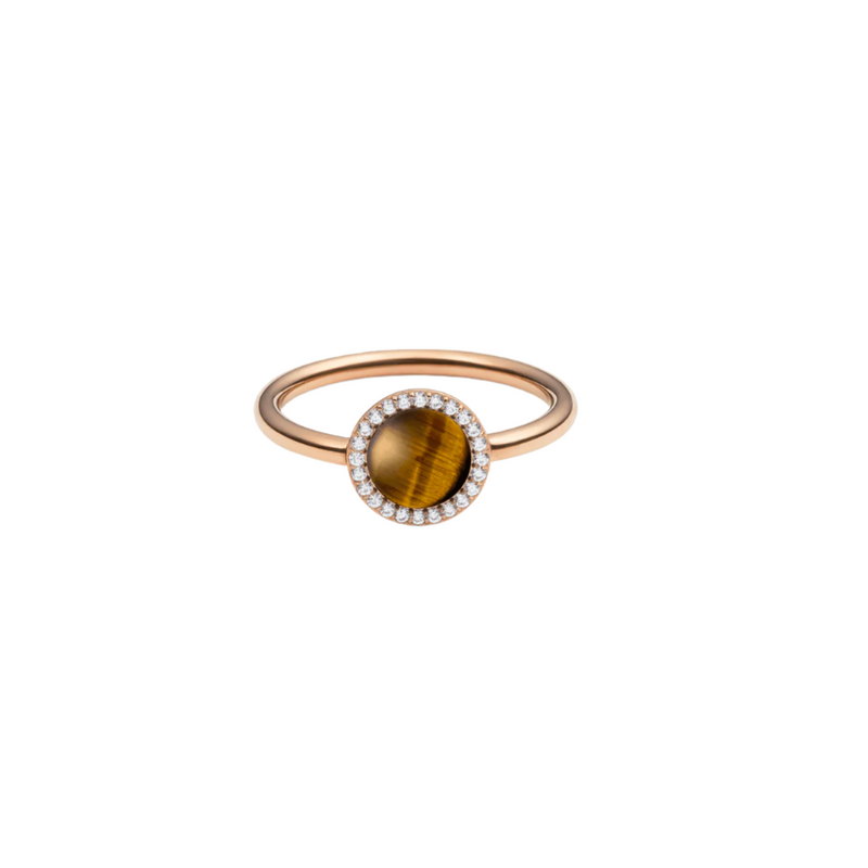 Daniel Wellington Audrey Tiger Eye Rose Gold Ring