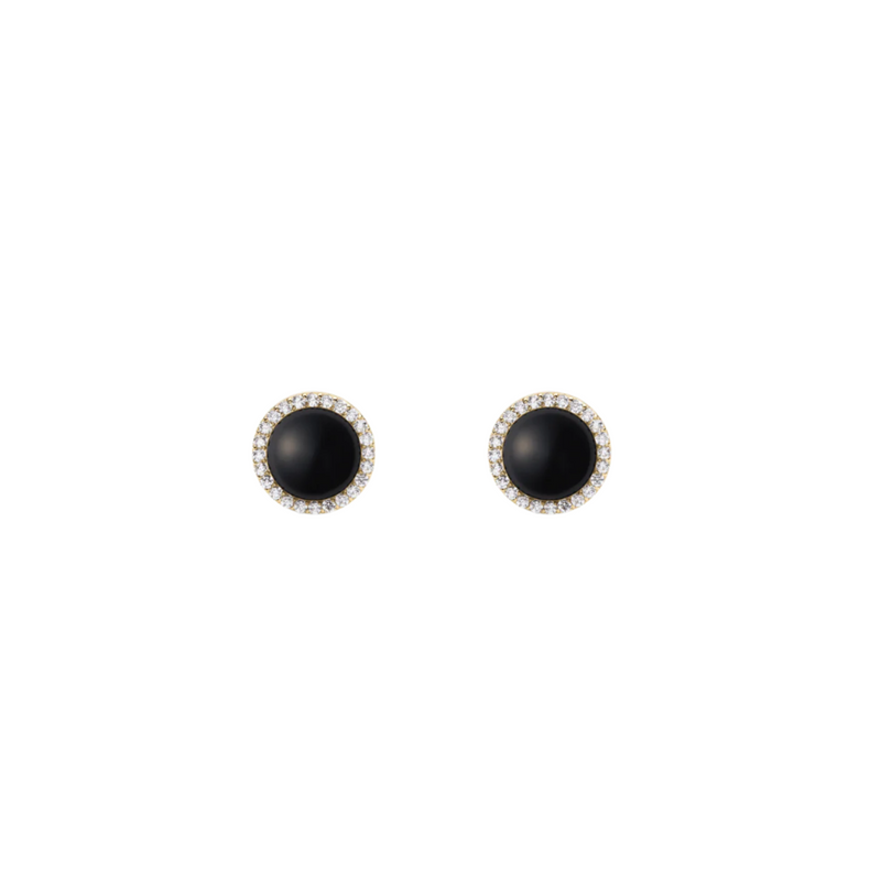 Daniel Wellington Audrey Black Agathe Gold Earrings DW00401408