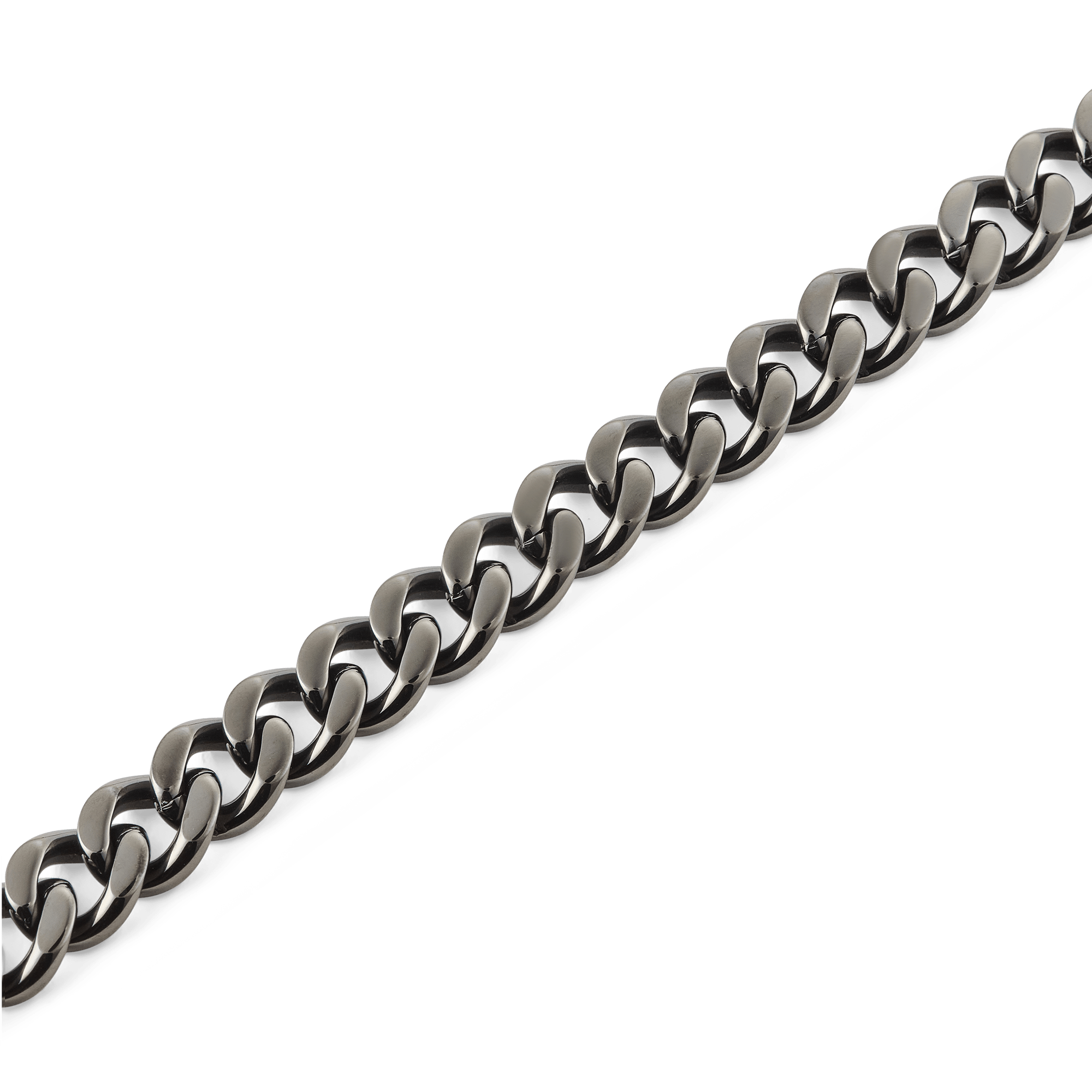 Daniel Wellington Ellipse Cuban Chain Necklace Graphite