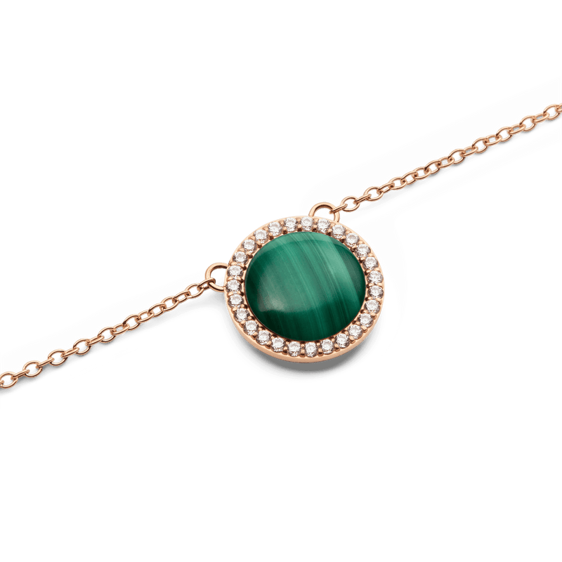 Daniel Wellington Audrey Malachite Rose Gold Necklace DW00401449