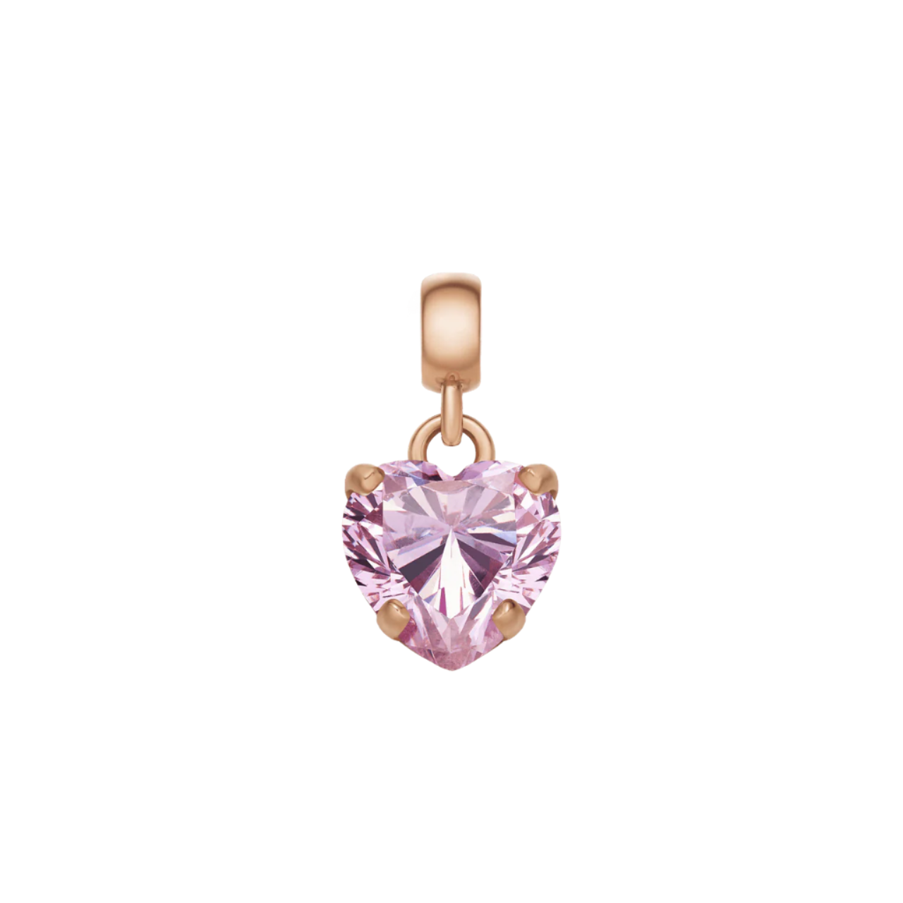 Daniel Wellington Heart Pink Crystal Rose Gold Charm DW00400425
