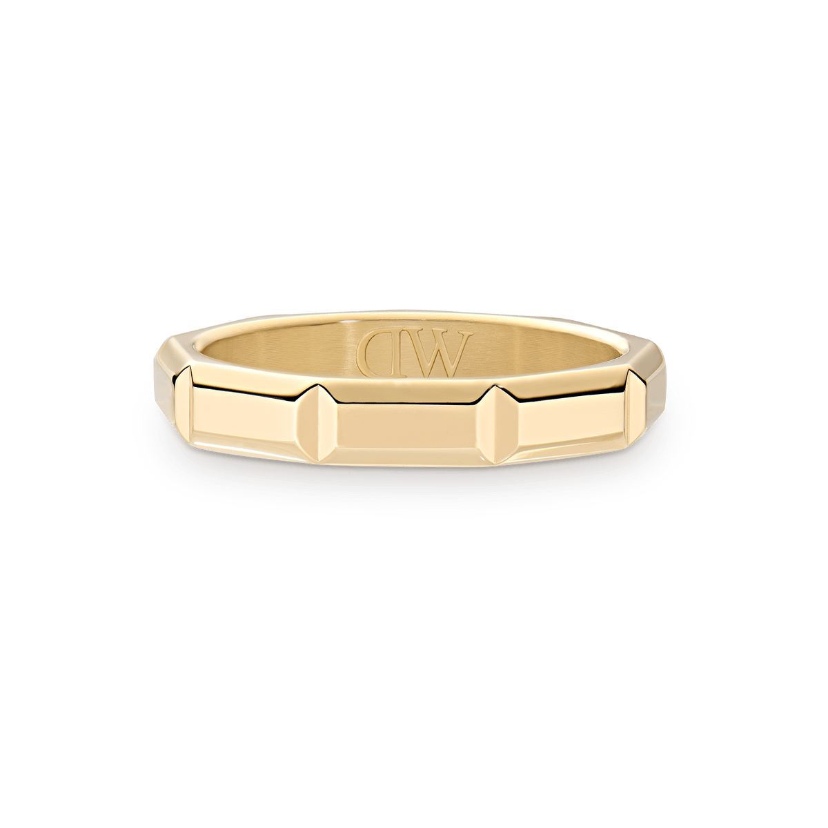 Daniel Wellington Bric Ring Icon Gold in recycled stainless steel