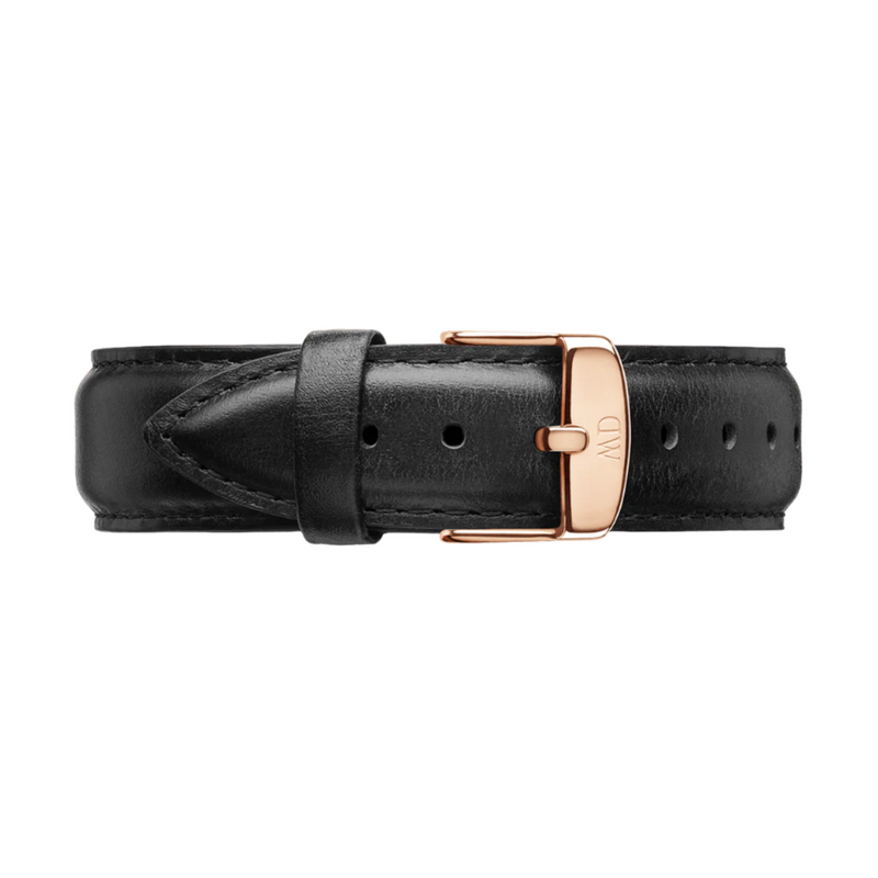 Daniel Wellington Classic Sheffield Black Leather 20mm Watch Band DW00200007