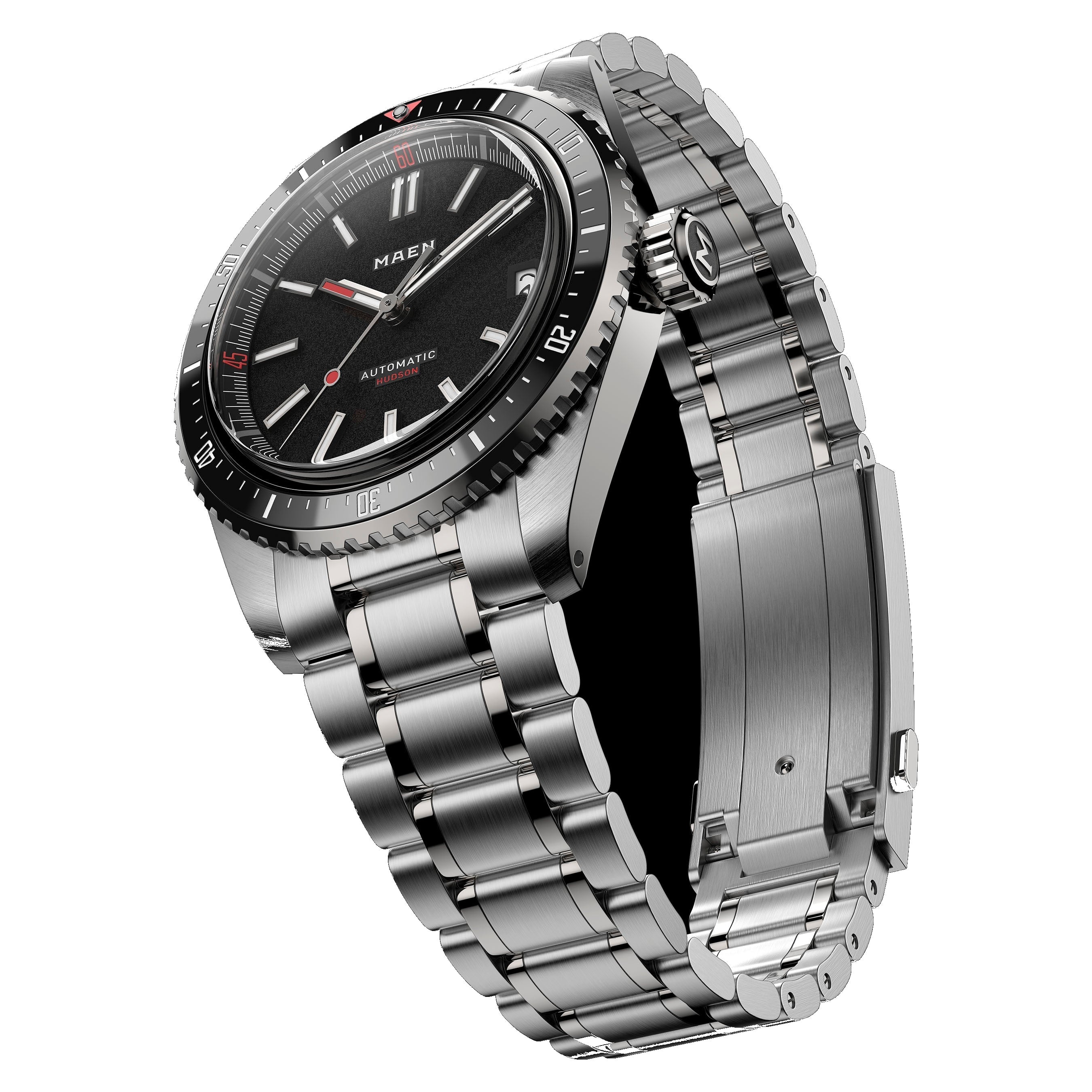 MAEN MAEN Hudson 38 MK5 Black Dial Date Automatic Watch M1.1.5 - 34 black