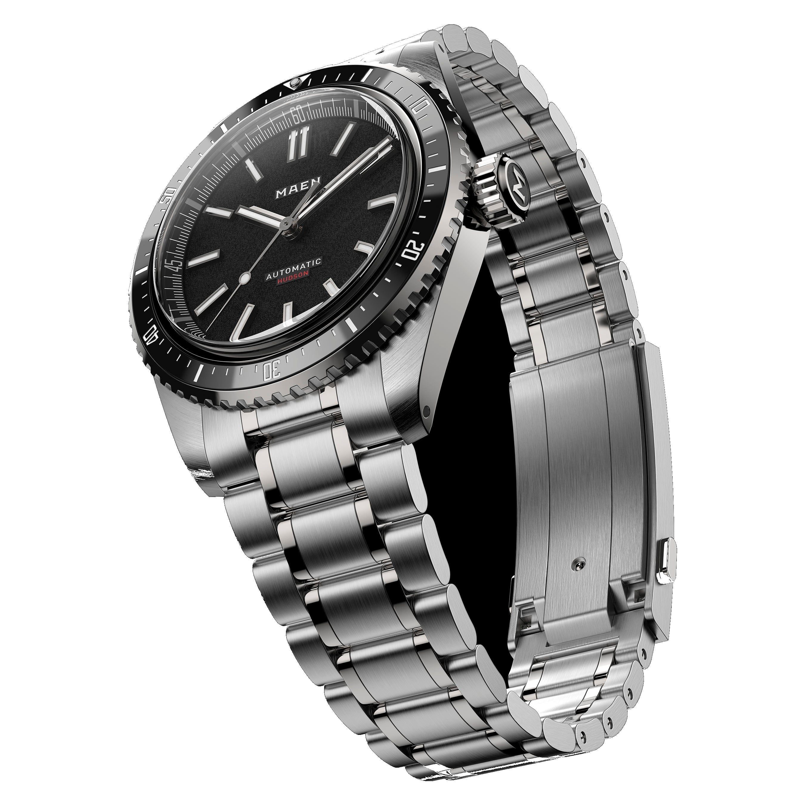 MAEN MAEN Hudson 38 MK5 Black Dial No Date Automatic Watch M1.1.7 - 34 blacknodate