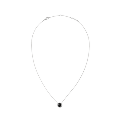 Daniel Wellington Audrey Black Agathe Silver Necklace DW00401457