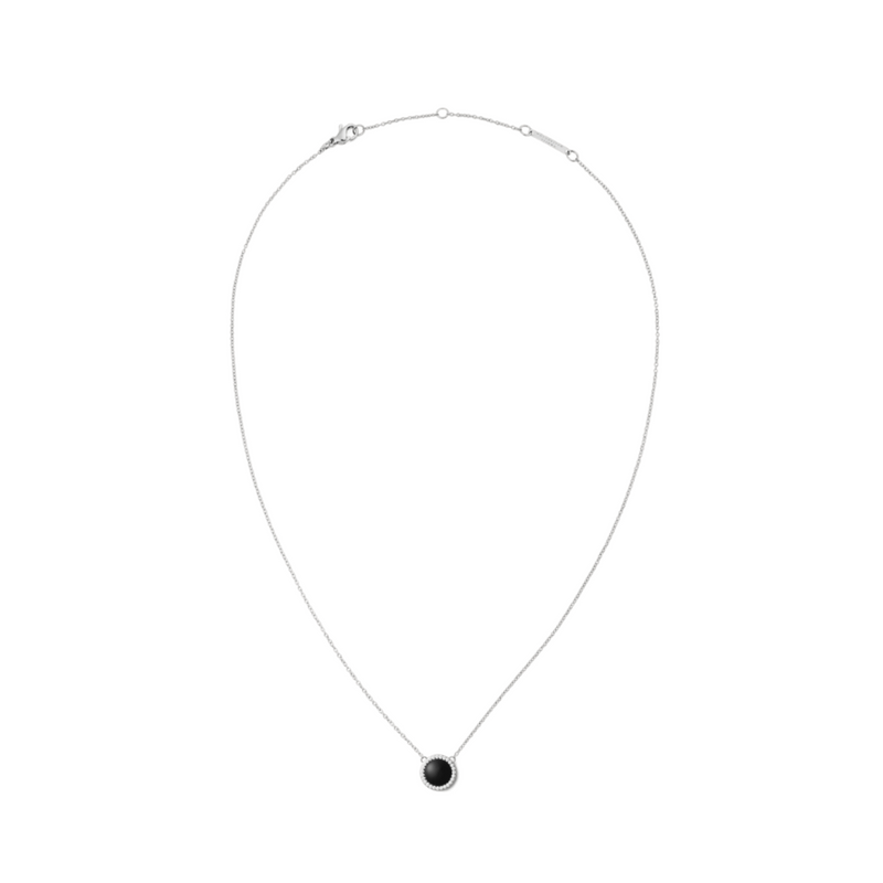 Daniel Wellington Audrey Black Agathe Silver Necklace DW00401457